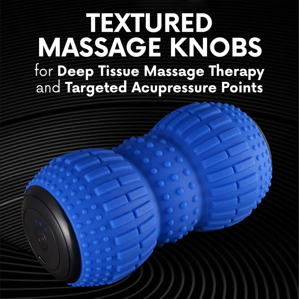 Vibration peanut massage ball is suitable for plantar fasciitis, 4-speed relief of muscle pain, deep tissue therapy for myofasci