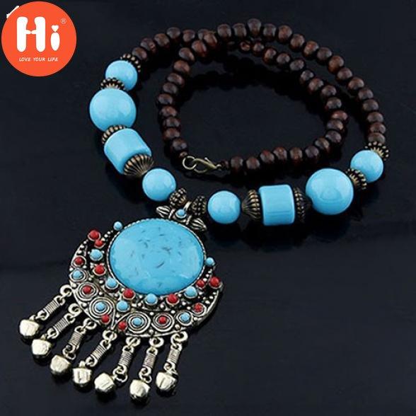 Hi Healthy Bodycare Women Vintage Bohemia Style Pendant Long Chain Sweater Necklace Ornaments Charm