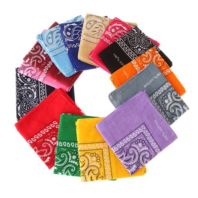 Supplies Headwear Neck Scarf 100% Cotton Wristband Hair Band Paisley Bandana Printed Square Scarves