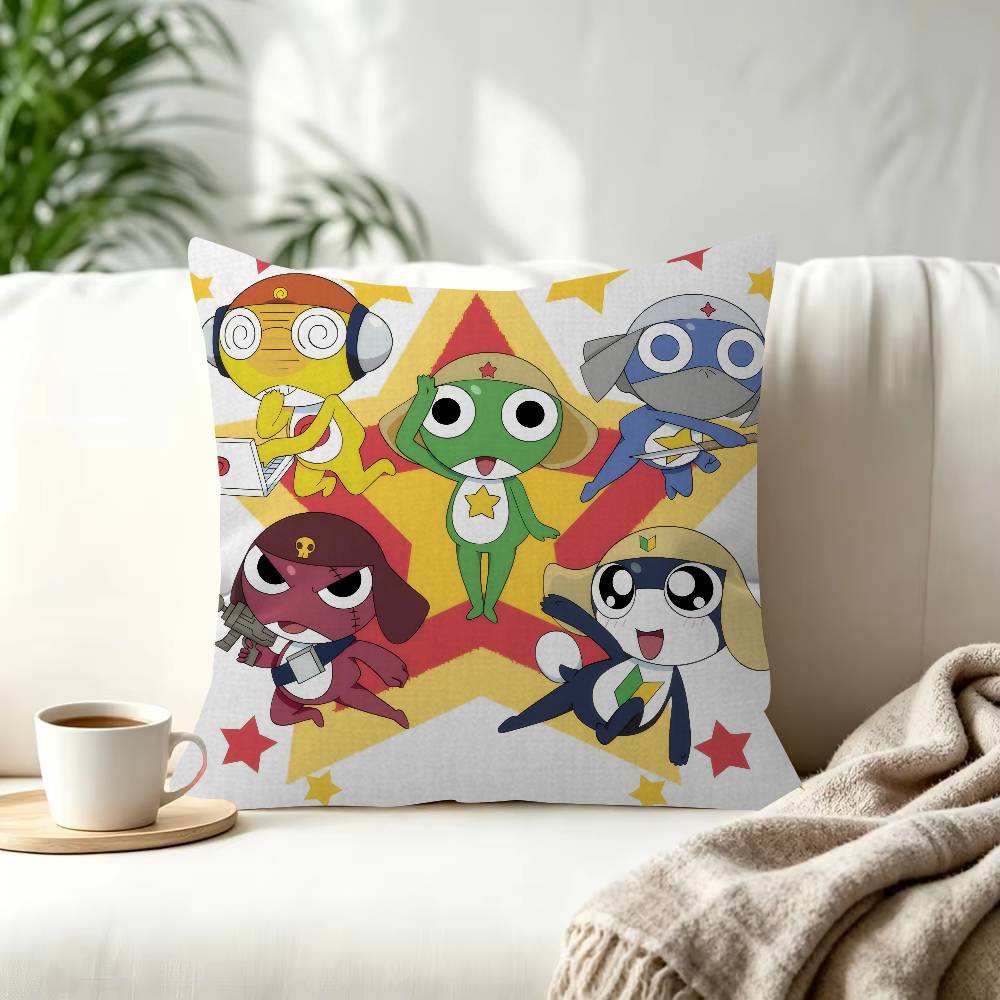 Hot Gunsou Keroro Frog Pillow Gift Home Office Decoration Bedroom Sofa Car Cushion Cover Case X