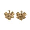 Light Luxury Niche, Retro Niche Color Enamel Glaze Flower Stud Earrings Gold-Plated Women'S Earrings Women'S High-End Sense