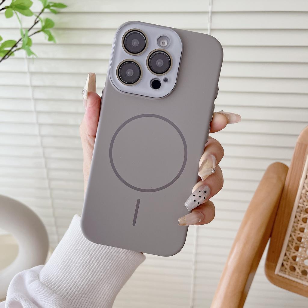 Applicable To IPhone16PROMAX Thin Circle Magnetic Suction Phone Case Apple 15 Skin Feeling Anti Fall Pc Soft and Moisturizing Protective Case 14