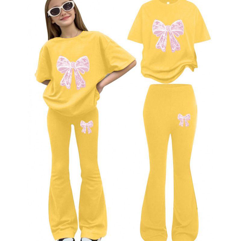 8-12 Jahre Kinder Mädchen T-Shirt und Hose Set Freizeitkleidung