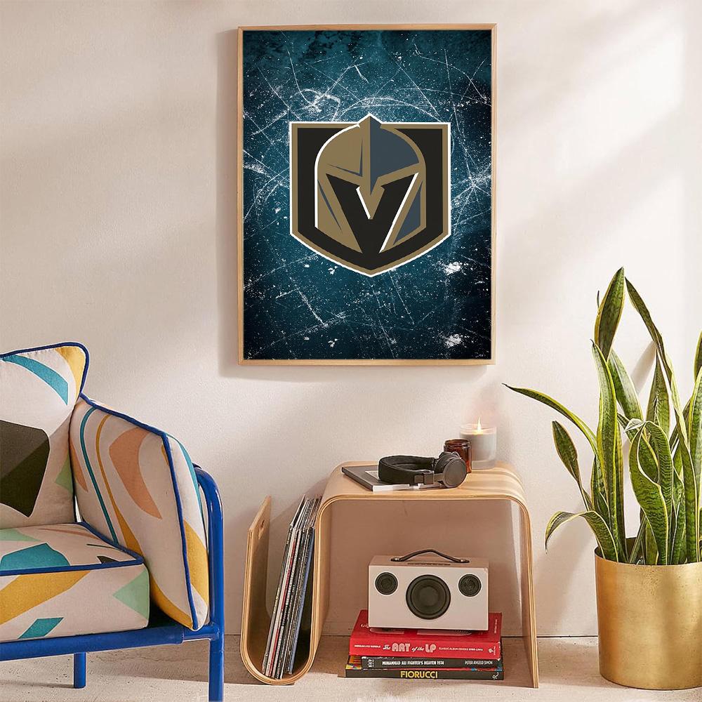 Vegas Golden Knights 5D Round Diamond Painting Kit Diamond Embroidery Painting Rhinestones Mosaic Frameless Handwork Decoration Arts