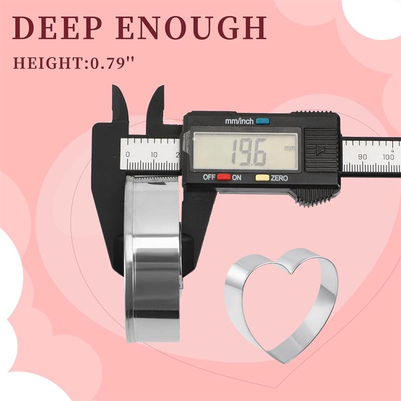 12PCS Stainless Steel Cookie Cutters Biscuit Mold for Valentines Day Wedding Party