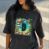 Letter Beach Graphic T Shirt Initial Monogram Tee Ocean Shell Print Summer Vacation Top Women Personalized Gift Shirt Y2k Tshirt
