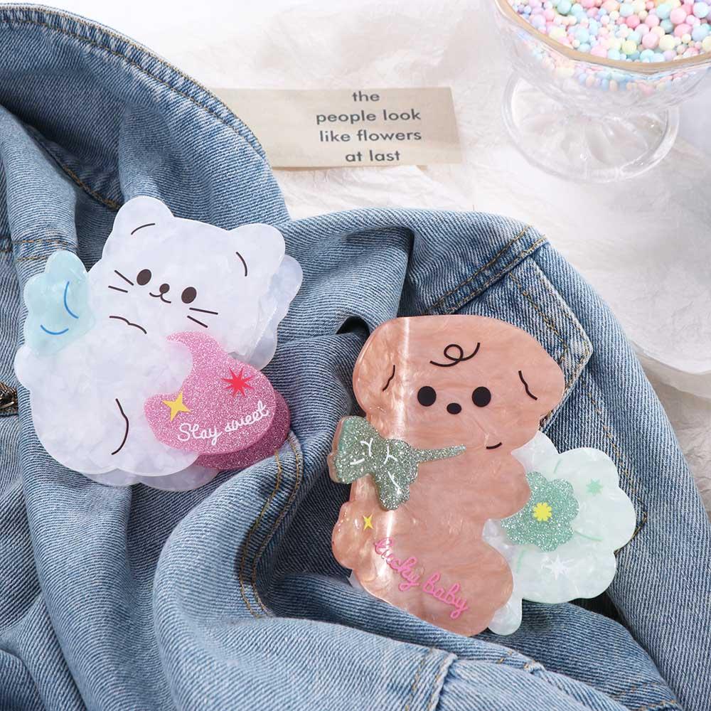 

Cartoon Cartoon Grab Clip Acetic Acid Acetic Acid Claw Clip Cute White Cat Hair Claw Lady A