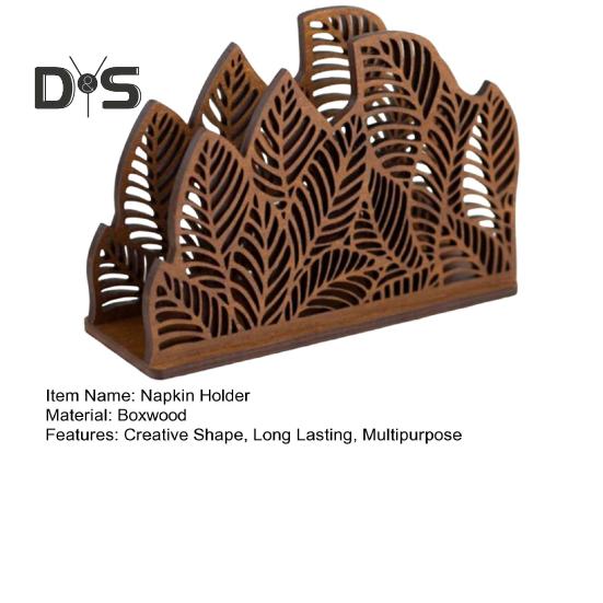 Suport decorativ pentru șervețele, în formă de frunză, ușor de instalat, suport pentru șervețele de perete, cu bază stabilă
