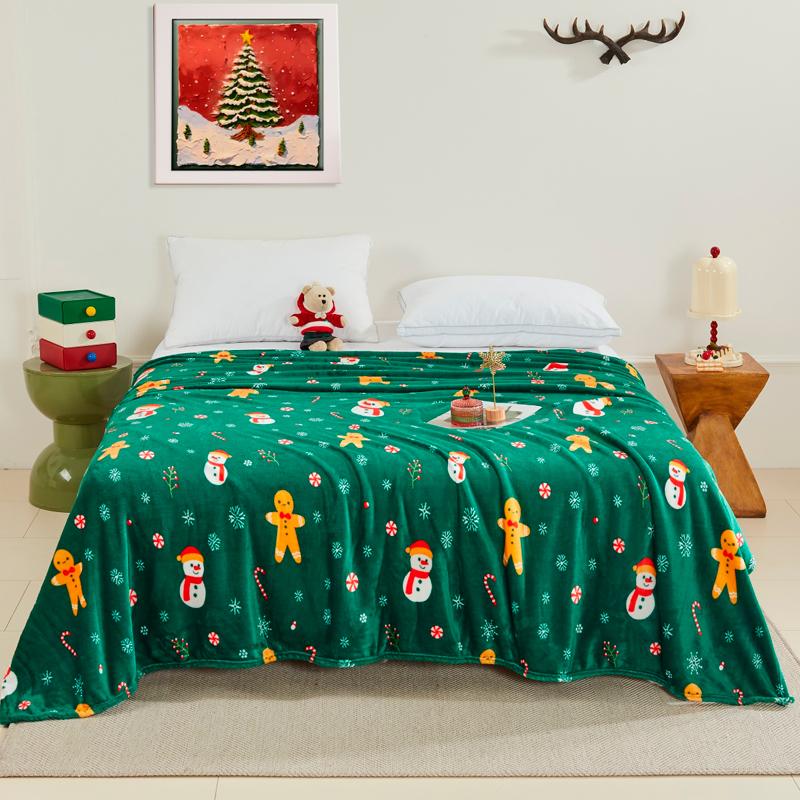 Christmas Blanket Soft Long Plush Bed Cover Blanket Fluffy Faux Fur Bedspread Blankets For Beds Couch Sofa