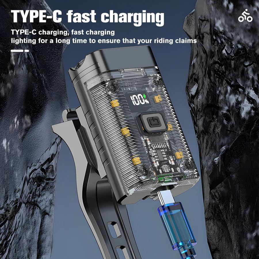 Sykkellys T6 LED Front USB Oppladbar MTB terrengsykkellampe 1000LM Sykkellykt Lommelykt Sykkelscooterhale
