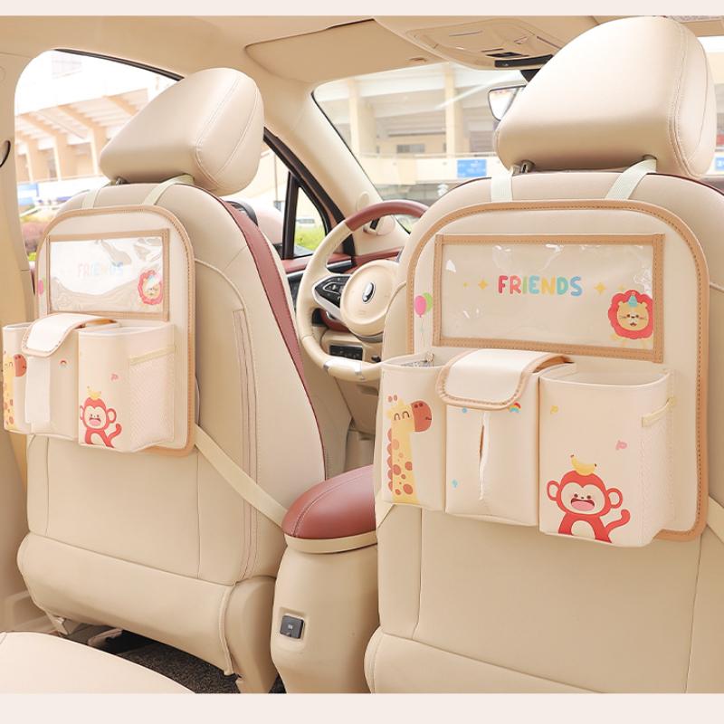 Car Seat Back Pocket Multi-functional Storage Bag Car Seat Back Hanging Garbage Bin Storage Car Interior Travel Accessories