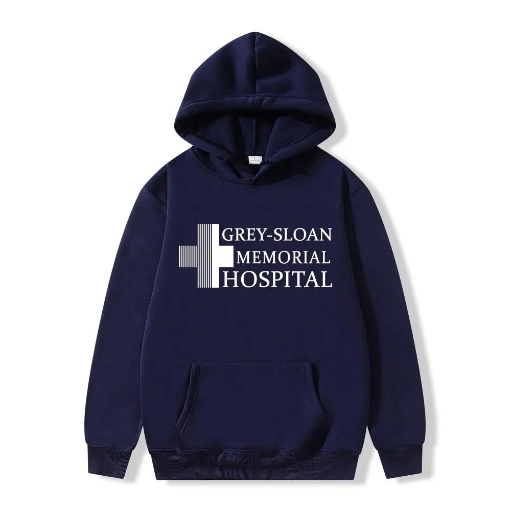 Spitalul Memorial Grey Sloan Meredith Derek Shepard Hanorac Grey's cu mânecă lungă Hanorac pentru bărbați hanorac de înaltă calitate