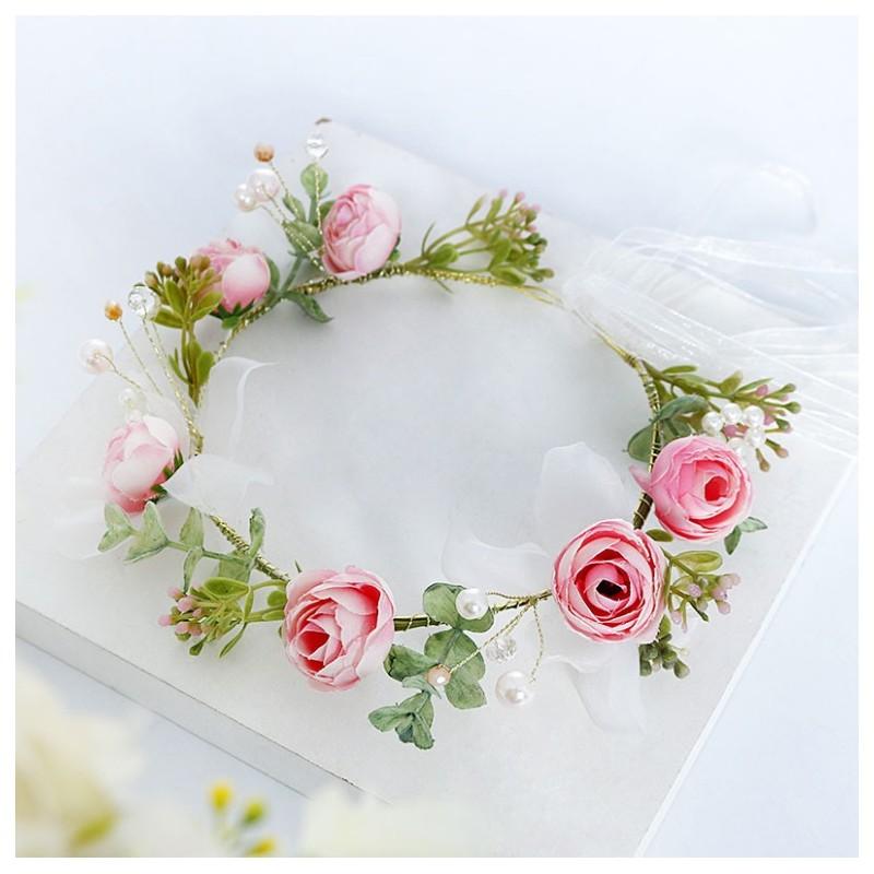Wreath Headband For Hair Flowers Delicate Little Wreath Boho Wedding Communion