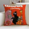 Bubbly BBarbapapaS Cushion Cover Breathable and skinfriendly linen pillowcase square removable and washable cushion