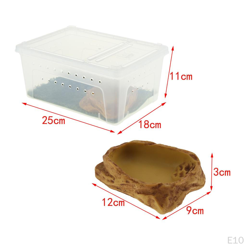 Pet Reptile Spider Breeding Box Transport Case Feeding Hatching Tank