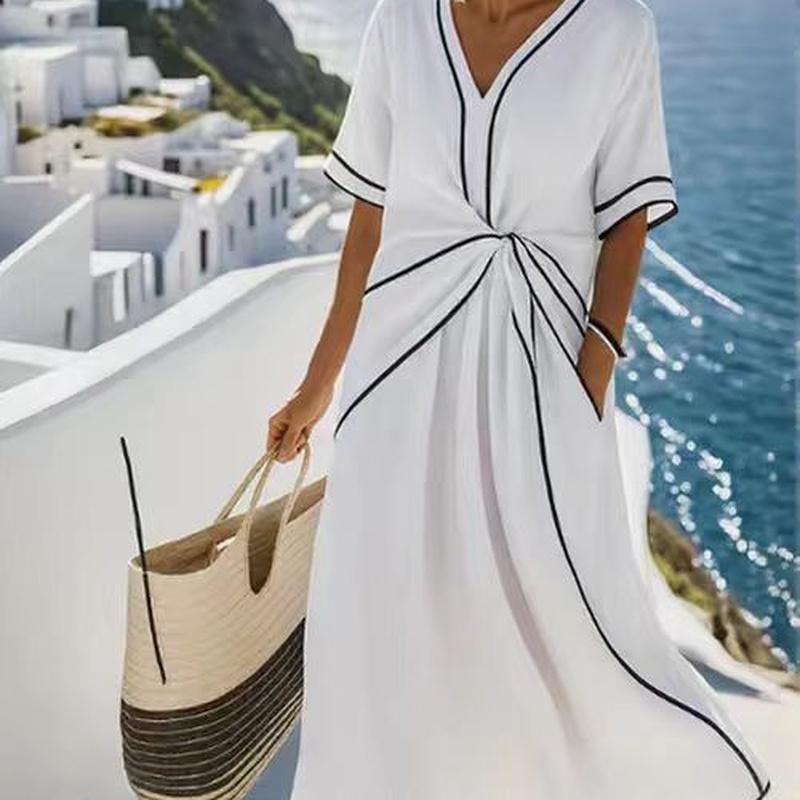 European Style Summer Elegant Maxi Dress Commuting