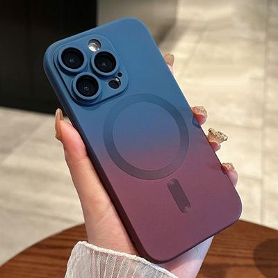 Luxury Silicone Magsafe Magnetic Wireless Charging Case For iPhone 15 14 Plus 13 12 11 Pro Max/Samsung S23 S22 Ultra S21 Shockproof Soft Cover