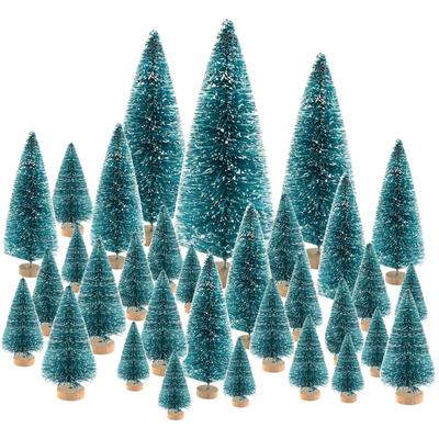 8 Pcs/set Mini Sisal Snow Frost Christmas  Tree Desktop Christmas Party Home Decoration