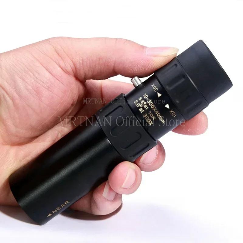 10-300x40 HD Monocular Telescope Long Range Zoom For Outdoor Hunting Camping Tourism High Power Compact Monocular for Adults Kid