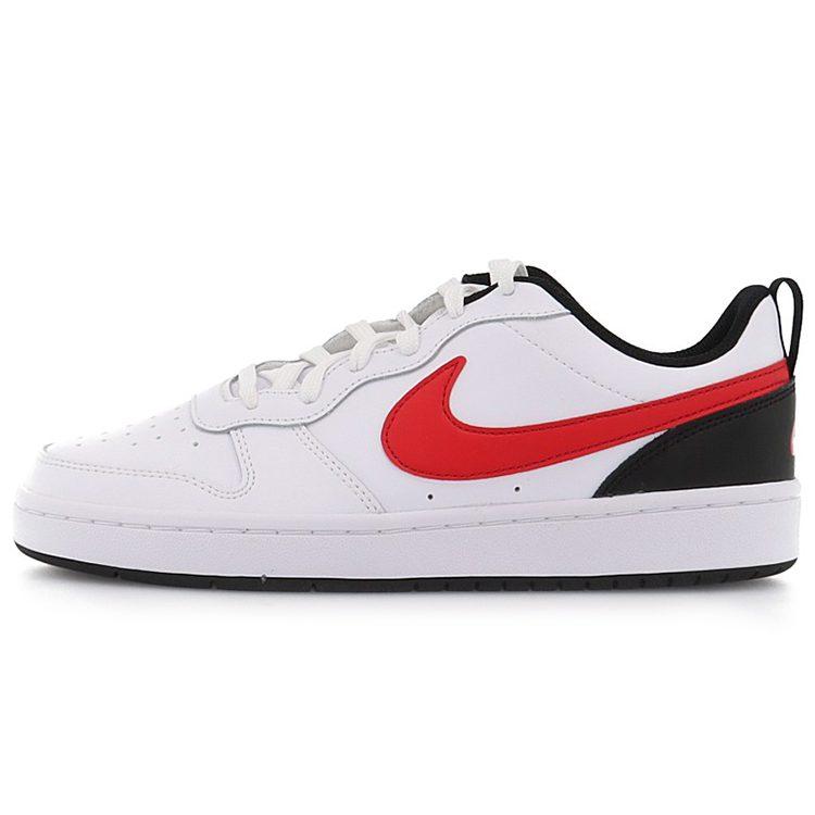 Nike Court Borough 2 Low White University Red GS BQ5448-110