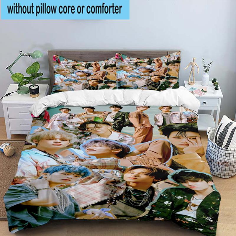 3PCS Kpop music 3pcs Bedding,Including 3PCS Duvet Cover And 2pcs Pillowcases Perfect for Christmas,Ideal for Bedroom, Dormitory