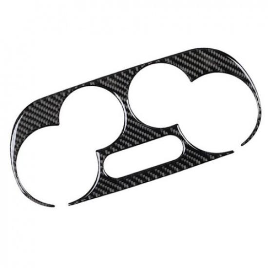 Carbon Fiber Interior Manual Climate Console Cover Trim Fits 2012-2015 Fiat 500