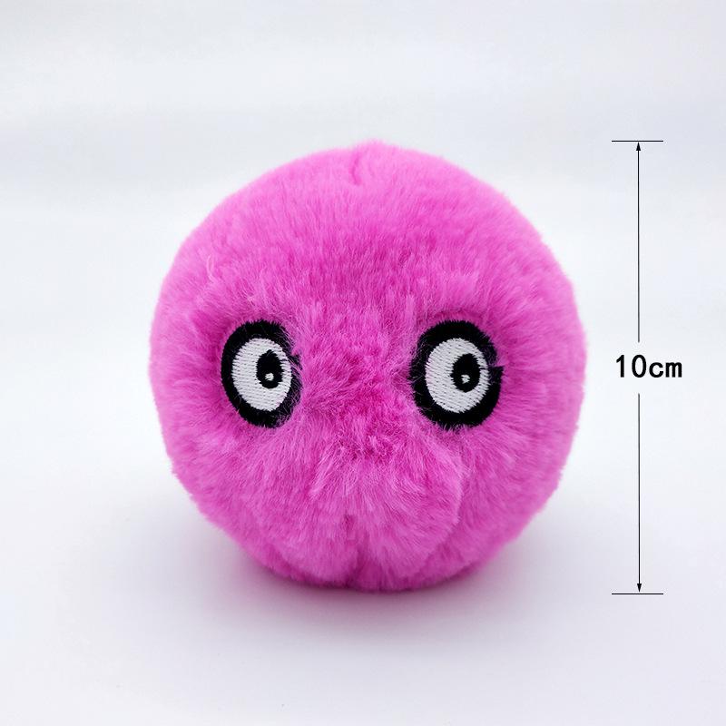 Interaktiver Plüsch-Hundespielball - Biss- & Abriebfest, Klingendes Spielzeug für Selbstbeschäftigung und Training.