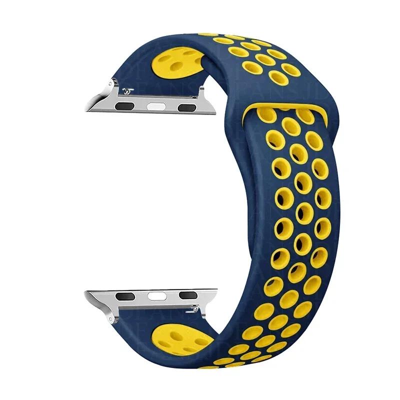 Sport Loop Strap für Apple Watch Band Ultra 2 49 mm 44 mm 40 mm 41 mm 45 mm 42 mm 38 mm Silikonarmband iWatch Serie 9-8-7 6 5 4 SE