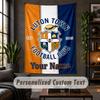 Personalized Wall Tapestry,Luton Town Custom Text, Soft Fabric Wall Art For Indoor Decoration