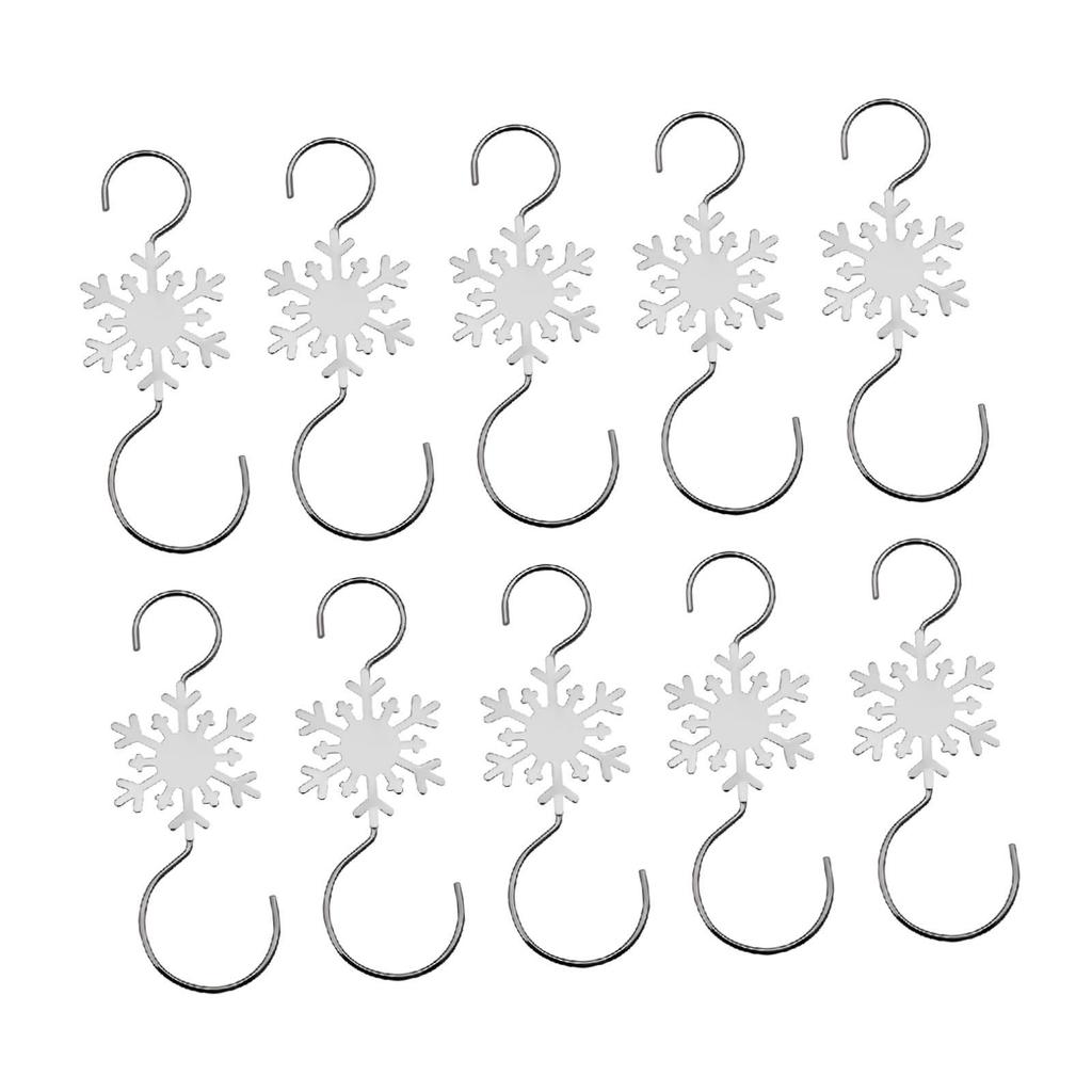 10Pcs Christmas Ornament Hooks Compact Hanging for Holiday Party Fireplace