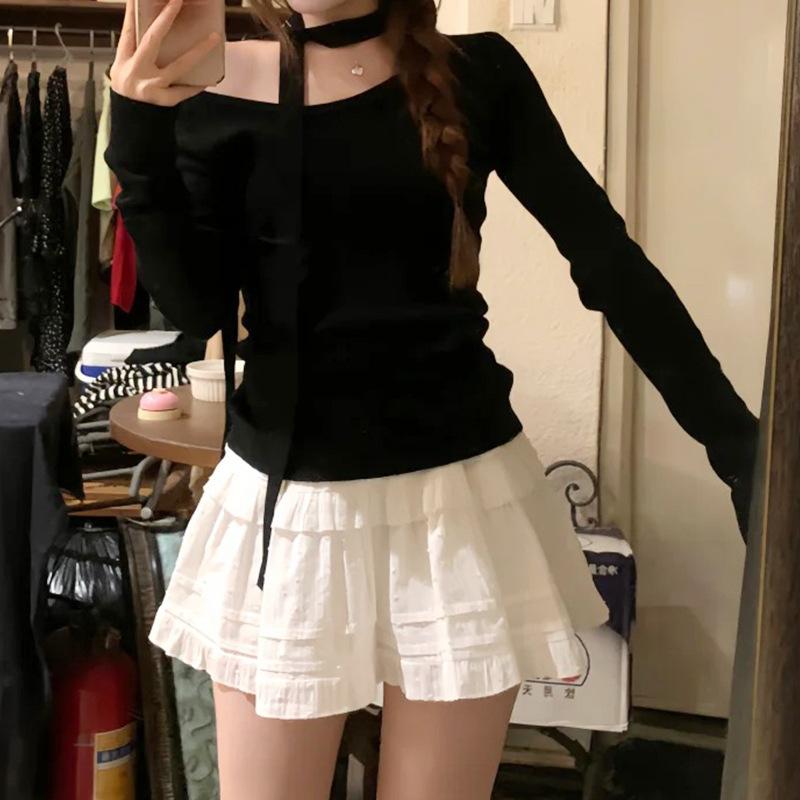 French Ballet Style Puffy Short-length Skirt for Women In Summer Latest High-waisted Slim A-line Skirt White Cake Skirt S