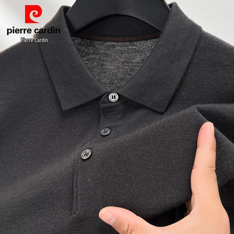 Pánský úpletový svetr ze směsi vlny s polokošilovým límcem Pierre Cardin