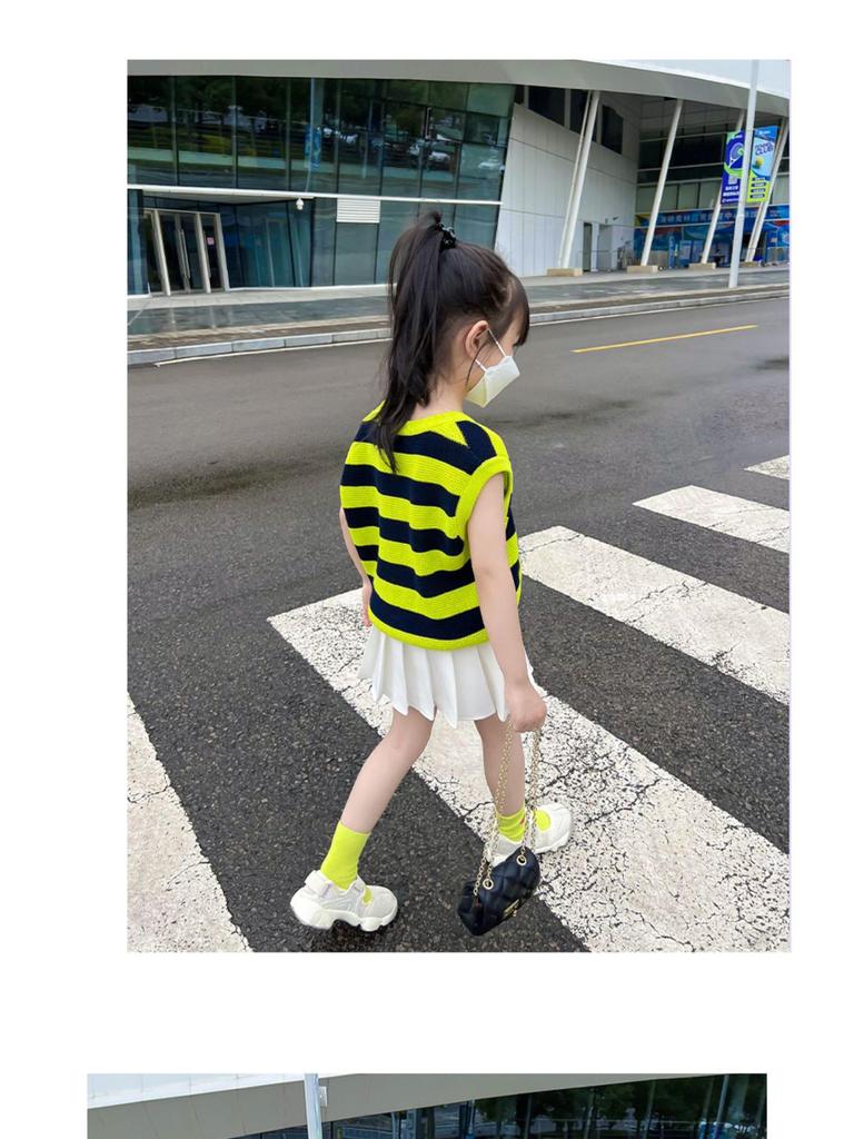 Preppy Faltenrock für Grundschülerinnen - Weißer JK Frühlings-/Herbst-Kurzrock für Mittel- und Große Kinder