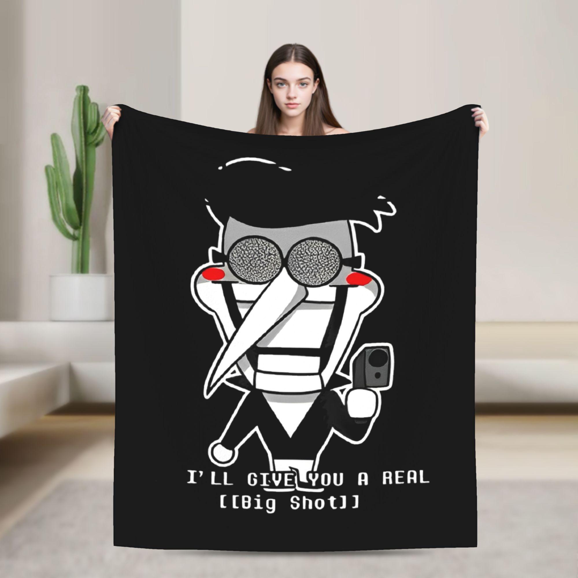 

Deltarune Spamton Blanket Flannel Awesome Breathable Throw Blankets for Bed Sofa Spring Autumn 150x180cm