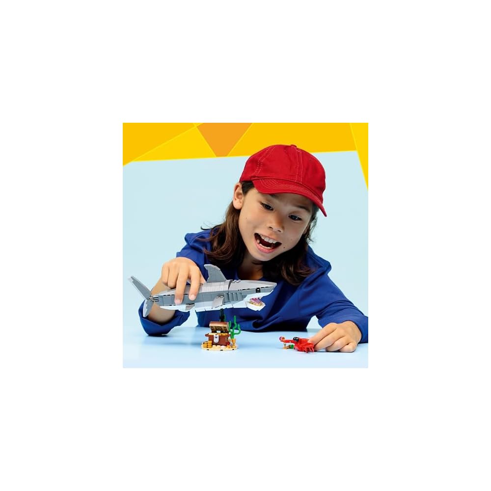 LEGO Creator Shark and Treasure Chest Toy Building Set for Kids Ages 8-10