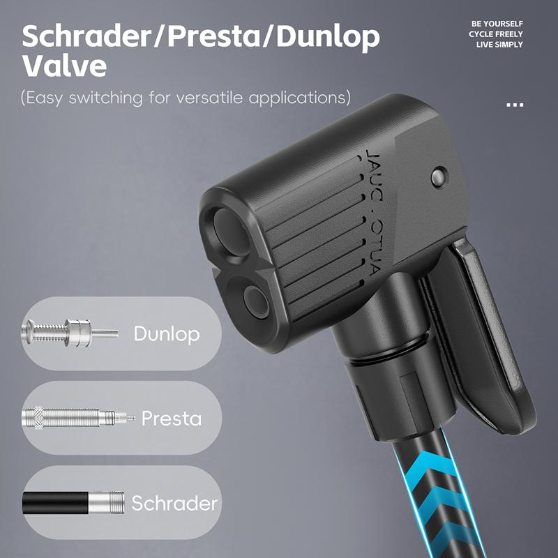 WEST BIKING 160PSI Bicycle Tire Pump Schrader/Presta/Dunlop Valve Bike Inflator Rapid Inflation Digital Pressure Gauge Bike Pump