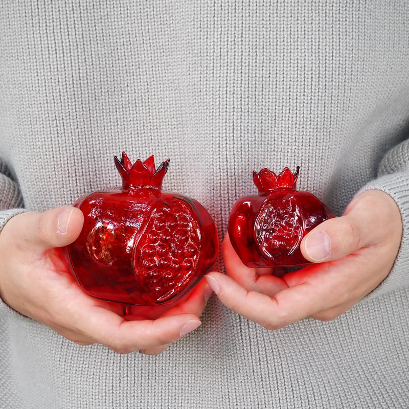 Home Decor Vase Bud Vase Creative Pomegranate Vase Flower Arrangement Jar Hydroponic Vessel Tableware Storage Glass Vase