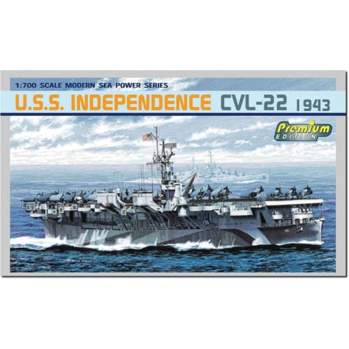 Platz Dragon 1/700 WWII American Aircraft Carrier U.S.S. Independence CVL-22 Plastic Model Kit DR7054 (Ship)