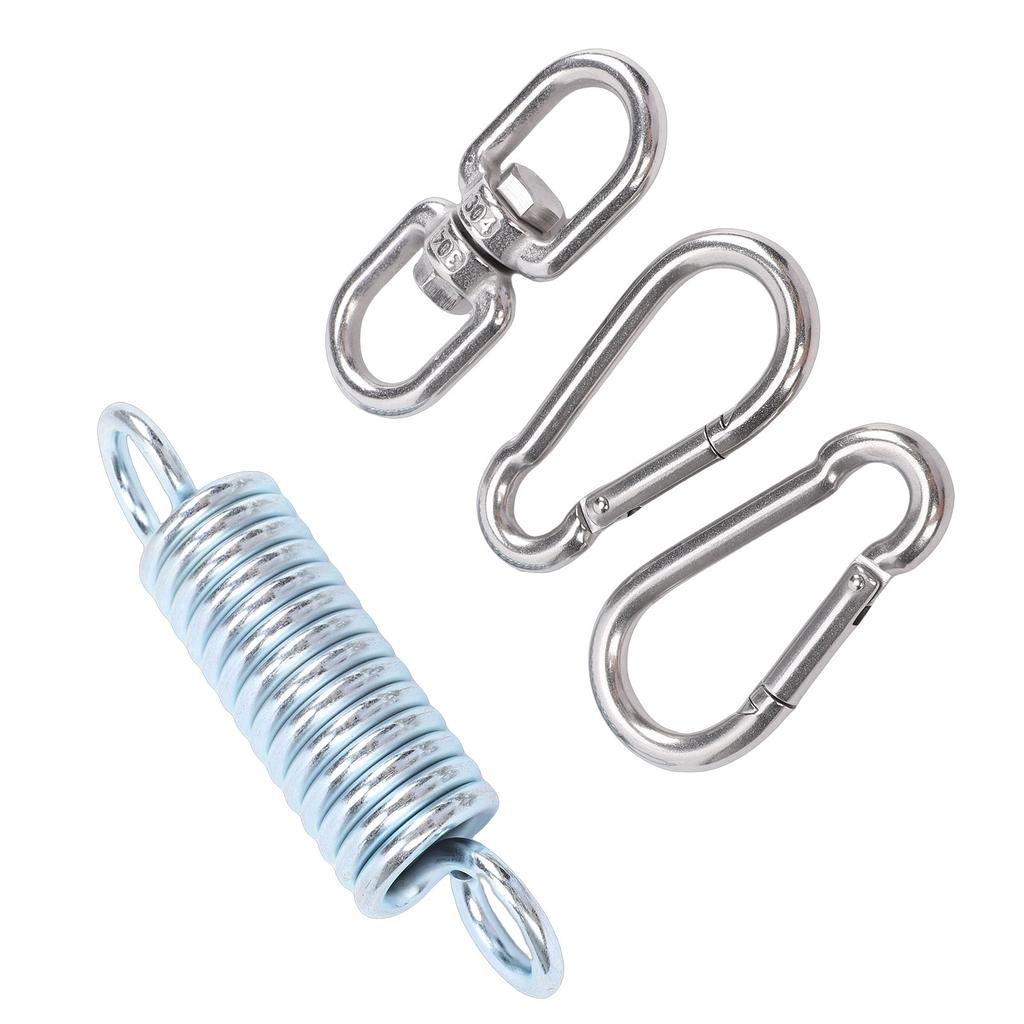 Hammock Hanging Kit Heavy Duty Spring 360 Degree Rotating Hook Buckles for Porch Swing Garden Chair 550lbs Load Capacity