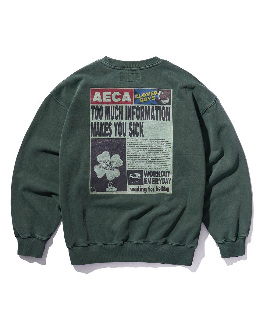 AECA Aeca Social Balance Sweat Shirts-Washed Green
