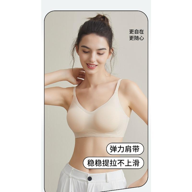 Wireless Push Up Bra For Small Bust Comfortable Seamless Thick Cup