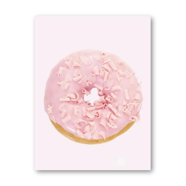 Pink Wall Art Prints Cotton Candy Donuts Poster Teen Girl Room Decor Canvas Painting Frameless Pictures for Living Room No Frame