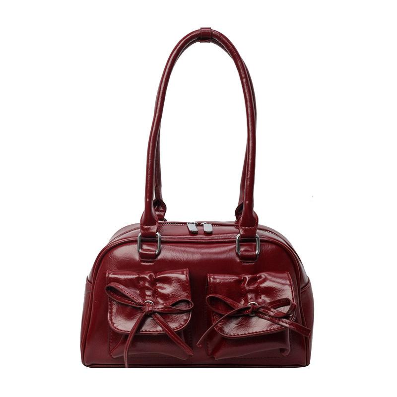 Large-capacity Women's Ballet-style Bow Underarm Bag Versatile Single-shoulder Bag