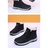 Men's Beijing Style Winter Shoes, Non-Slip Snow Boots with Faux Fur Lining, Warm Comfortable Cotton-Padded Cloth Shoes for Men