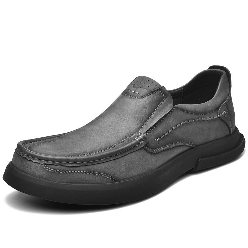 

Genuine Leather Mens Casual Shoes Handmade Oxford Shoes Lace Up Leisure Walk Sneakers Non-Slip Male Hiking Shoes Walking Loafers 46