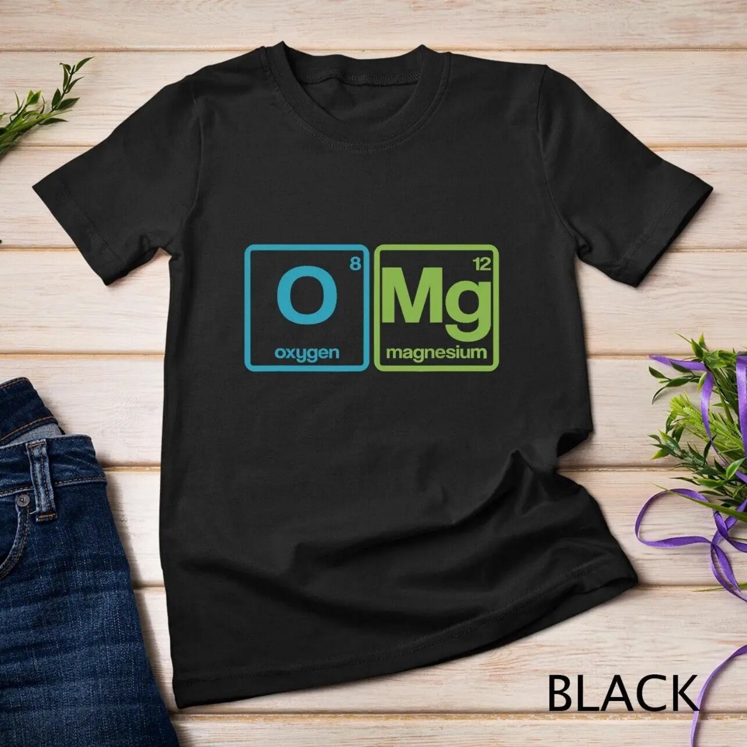 OMG Periodic Table T Shirt Funny Science Teacher S чёрный