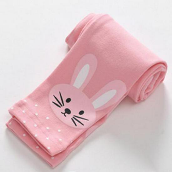 Mädchen Leggings im Prinzessinnenstil mit floraler Stickerei und Hasenprint für Frühling & Herbst