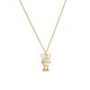 Trendy Cat's Eye Stone Rabbit Necklace - Korean Design, Titanium Steel, Women's Niche Clavicle Chain