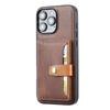 For iPhone 16 Pro Case Card Holder PU Leather+TPU Kicsktand Phone Cover