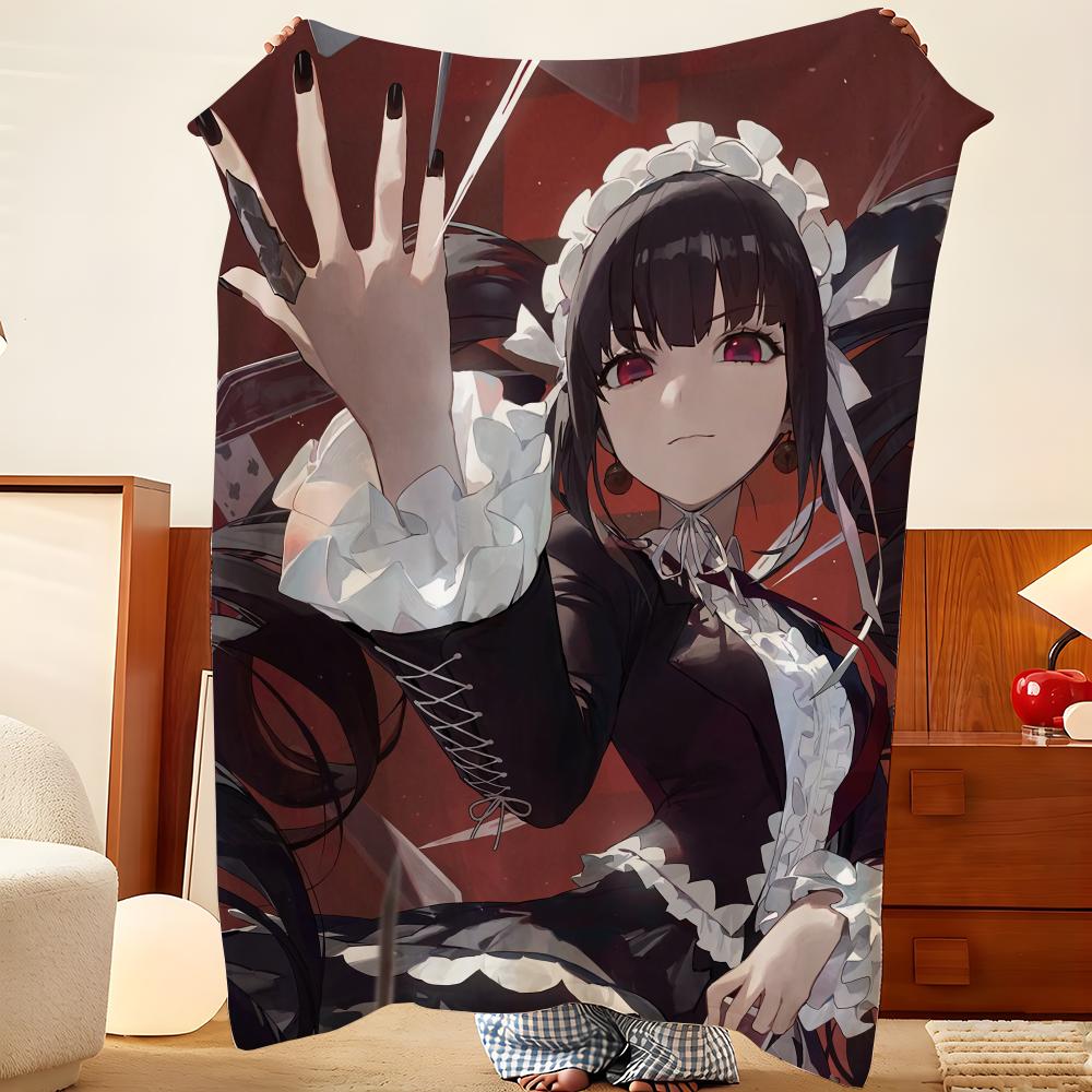 Anime C-Celestia L-Ludenberg Throw Flannel Throw Blanket, Lightweight Cozy, Durable Washable Cute Cool